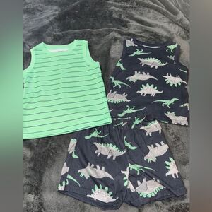 5t carters 3 piece summer shorts pajamas with dinosaurs